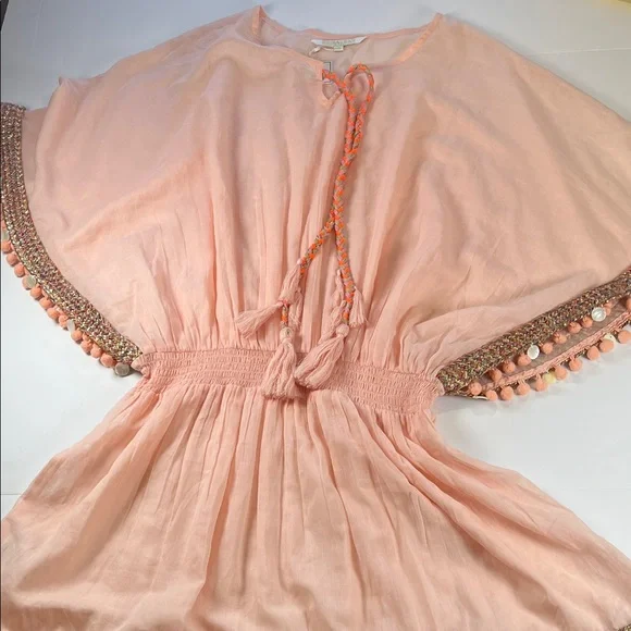 Shiraleah Chicago Dede 100% Cotton Coverup One Size in Pink - Picture 3 of 14